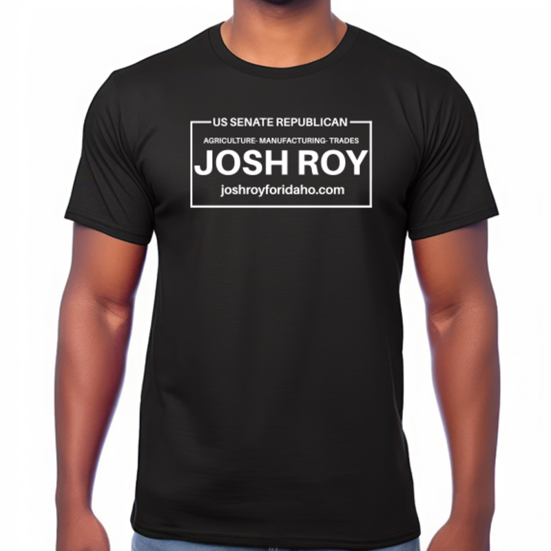 Josh Roy For Idaho Black Cotton T-Shirt